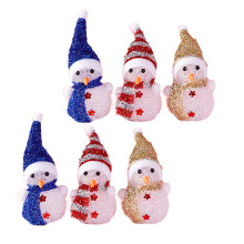Ensemble de 6 décorations de bonhomme de neige à LED lumineuses,