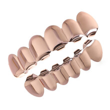 Removable Copper Mouth Grillzs for Hip Hop-rose gold