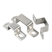 SS304 Thickened Saddle Clip Buckle Square Rectangle MShaped UShaped Throat Hoop For Tubing 30x15mm Color 2Pcs