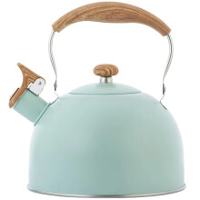 Gas Kettle Whistle Stainless Steel 2.5L Blue Folding Handle For Gas Stove Camping