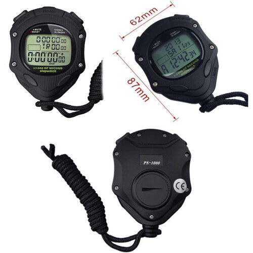 Digital Stopwatch Timer For Athletes With 100Lap Capacity, BuiltIn Metronome, Compact Size 2