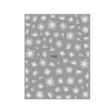 Bryllupsdekorasjoner neglekunstsett, DIY-håndverkstilbehør for brudemanikyr, 3D selvklebende blomsterklistremerker, hypoallergeniske øredobber i