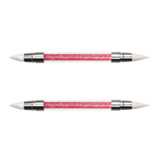 Silicone Nail Tools, Dual Tipped Acrylic Pen For Professional & Diy Salon Use, With Rhinestone Decoration And Repetitive Use Potential For Nightclubs