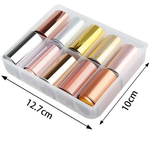 Απαράμιλλη εμπειρία nail art, αυτοκόλλητα Aurora nail foil για σαγηνευτικά μανικιούρ, 1