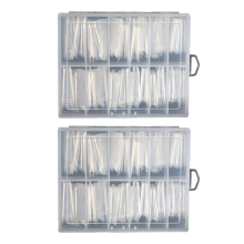 Unghii false cu model acrilic transparent Ballerina, material ABS de înaltă calitate pentru uz profesional și DIY, vârfuri conice extra lungi și
