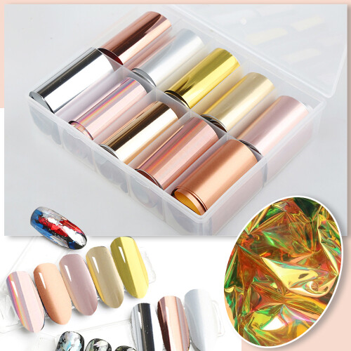 Απαράμιλλη εμπειρία nail art, αυτοκόλλητα Aurora nail foil για σαγηνευτικά μανικιούρ, 2