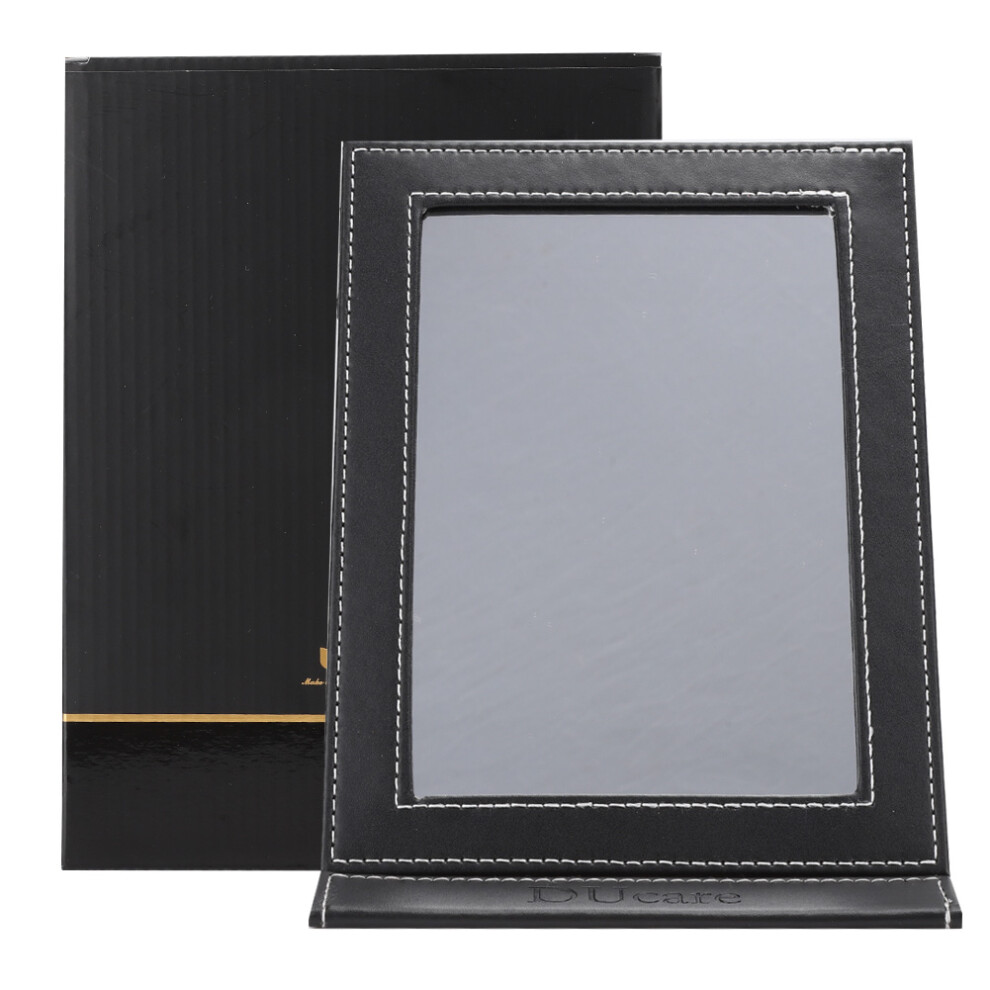 Adjustable Stand Mirror For Travel, Soft Cushioned Cover Folding Mirror With HD No Distortion Reflection, Ultrathin Vanity Mirror Durable Waterproof
