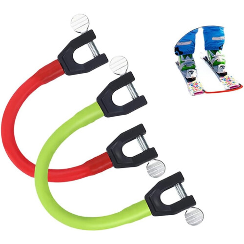 Snowboard Clip Connector With Bungee Cord Support For Ski Training Black Stability And Control 2