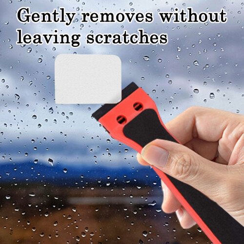 1PCS Scraper Cleaning Tool with 100pcs Plastic Replacement Blades, Sticker Remover, Multi-Purpose Gasket Scraper, Plastic Scraper for Removing 1
