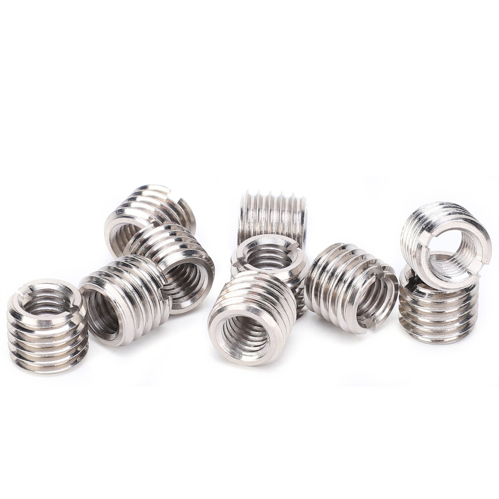 10Pcs Stainless Steel Nut & Bushing Repair Kit Slotted Thread Reducer Tool 6951382525350