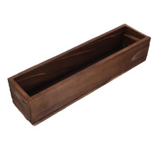 Wooden Planter Box for Balcony Railing Rustic WeatherResistant Window Flower Box 40x10x8cm