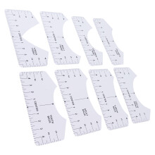 8 pezzi di guida righello per magliette in PVC, strumento di centratura per un pressatura precisa
