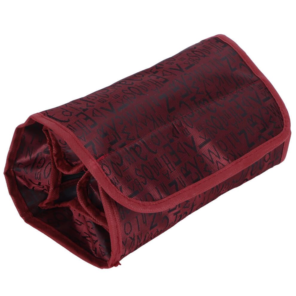 Satin Makeup Pouch, Multi-compartment Cosmetic Case With Clear Visibility Through Transparent Material Convenient For Displaying Contents Quick Access