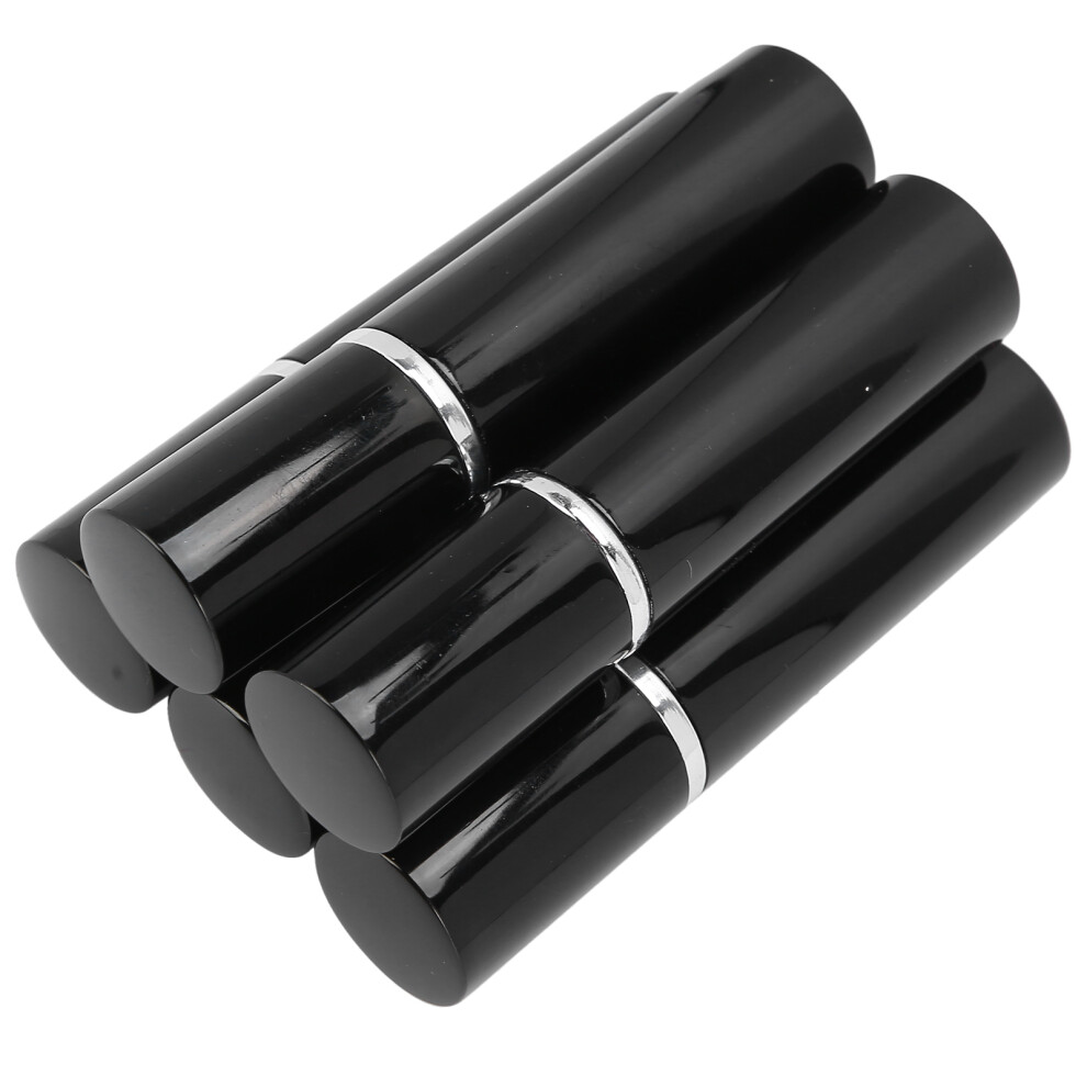 Black Aluminum Refillable Perfume Atomizer Set 10Ml X 5Pcs Portable