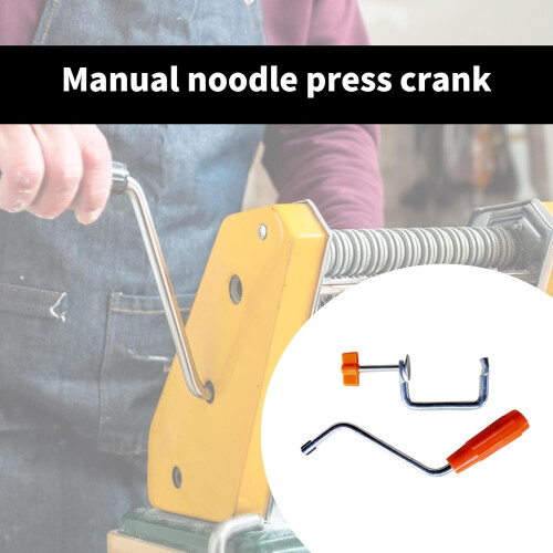 Pasta Machine Handle with Ergonomic Rotating Grip and Secure AntiSlip Clip, Metal Replacement 2