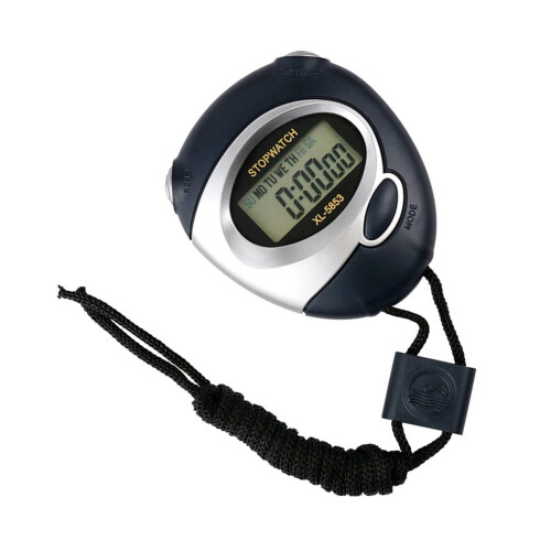 Professional Athletic Stopwatch Clear LCD ShockResistant Build Memory Function Outdoor Activities Blue