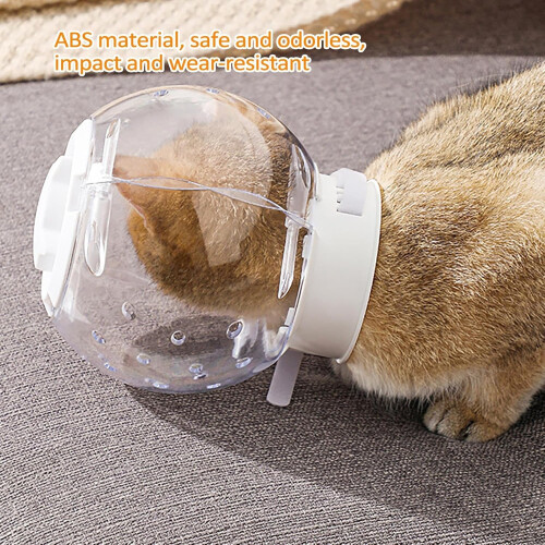 Cat Transparent Muzzle Breathable Cat Helmets For Bathing, 16cm, Adjustable Hood, Anti Bite Kitten Muzzle Cover 2