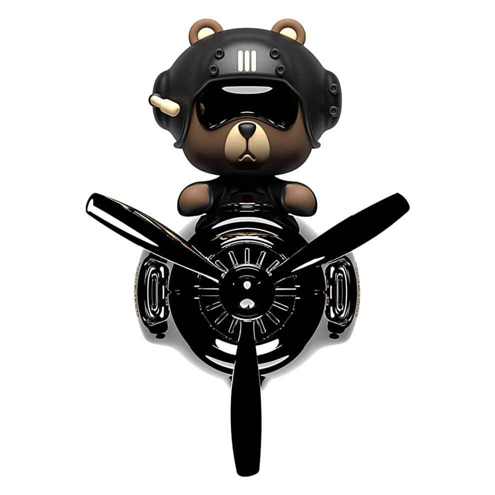 Car Air Freshener Vent Clip With Headbobbing Bear Design, Rotating Cartoon Aromatherapy Diffuser 9382693320278