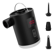 Multinozzle Air Pump Bubble Deflate Air Pump Electric Car Air Pump Camping Accessories Black