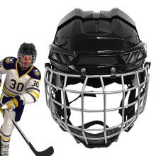 Hockey Helmets for Adults Street Hockey Goalkeeper with Face Protection, Black