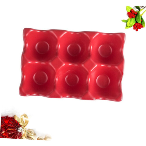 6grids Egg Separator Ceramic Egg Storage Container Holder Red 6Grid Design Kitchen Organizer 2