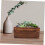 Wooden Planter Box Rustic Flower Pot Solid Wood Rectangular Design for Indoor Outdoor Garden 3