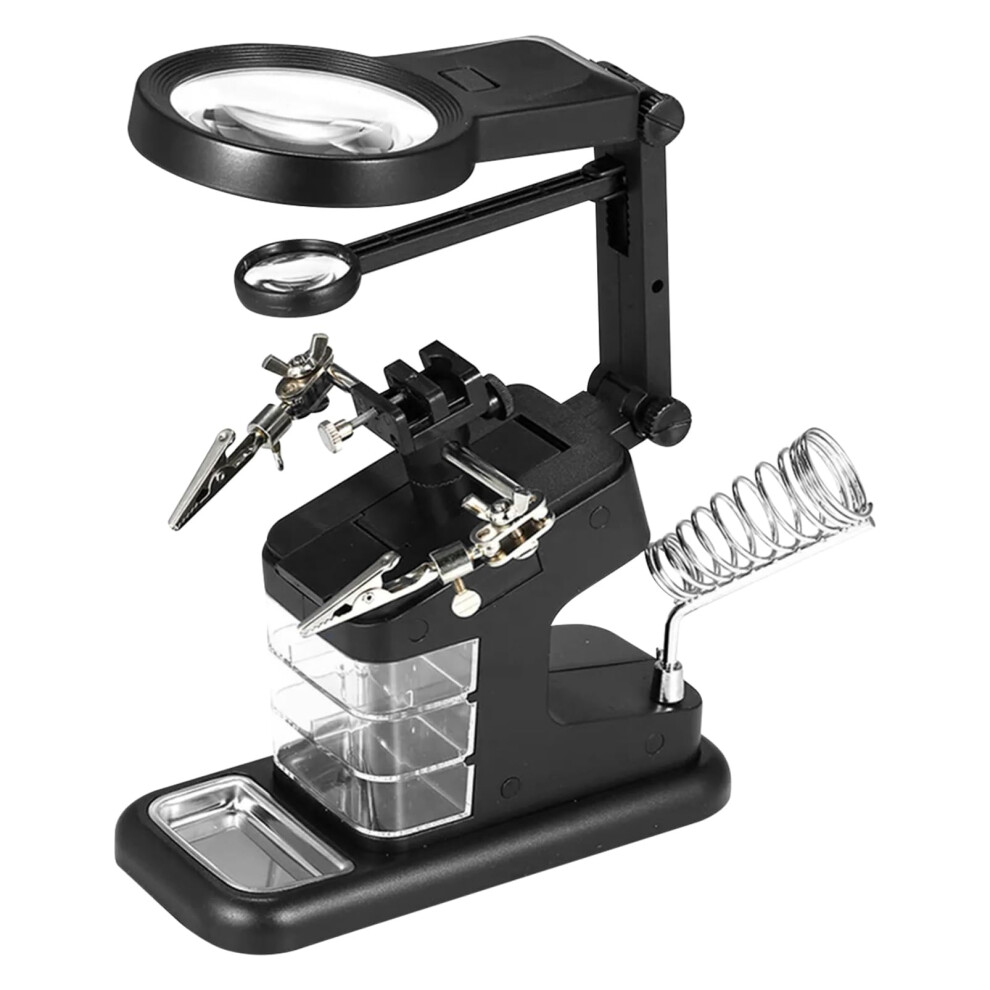 Electric Soldering Station With Led Magnifying Lamp Clamp For Electronics And Precision Work 9382693178190