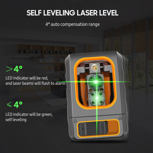 Green Beam Cross Line Laser Level 30M 98FT IP54 4 Modes Compact 1
