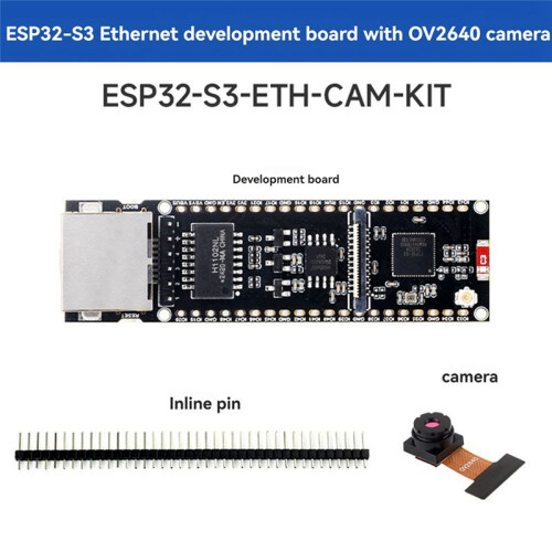 ESP32-S3 Ethernet-Utvecklingskort med OV2640-Kamera Stöder  POE Dual-Core Plate Load Type-C-Gränssnitt 2