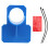 Blue Plastic Pool Water Hose Support Brackets Pipe Holders for Outlet Hose 2