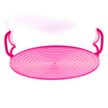 2 Tier Microwave Plate Innovative Cooker Microwave Stacker Stove 2 Tier Microwave Heating Plate 23.5cm Red