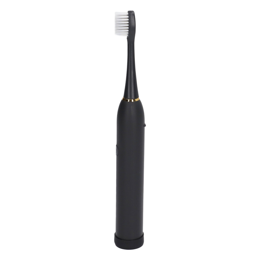 Ipx7 Waterproof Electric Toothbrush 6 Modes Rechargeable 4 Heads Black
