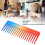 3pcs Gradient Color Wide Tooth Comb Set, ABS, 15.5x6cm 3