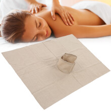 Cotton Massage Table Cover with Face Hole 70x100cm Khaki
