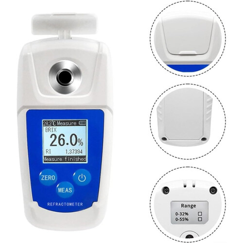 Digital saccharimeterrefractometer with automatic temperature compensation for reliable food and beverage tests 1