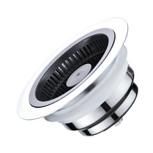 Stainless Steel Kitchen Sink Strainer Basket with Durable Sink Stopper and Easy Food Catching