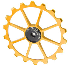 High Performance 18T Gold Ceramic Bearing Pulley Wheel for Bicycles