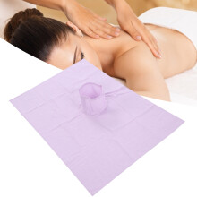 Violet Blue 70x100cm Cotton Massage Table Cover with Face Hole for Spa & Salon