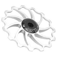 15T Ceramic Bearing Rear Derailleur Guide Pulley Silver for Folding Bikes