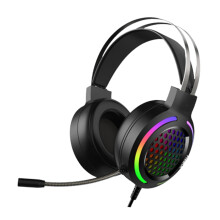 RGB Backlit Gaming Headphone Wired Computer Headset With Noise Isolation And Soft Cushion Ear Pads