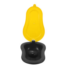 Portable Camping Toilet Lightweight Plastic Squat Toilet Temporary Outdoor Construction Site Home Installation Yellow