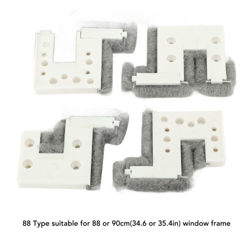 Windproof ABS Window Lock Stopper 88 Type Dustproof Seal Block 2