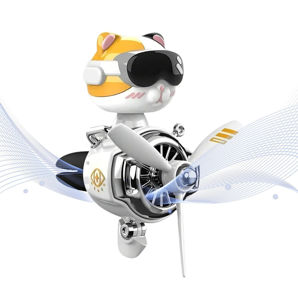 Cute Cartoon Pilot Car Air Freshener With Rotating Propeller For Vent Diffusion And Aromatherapy 9382693183255
