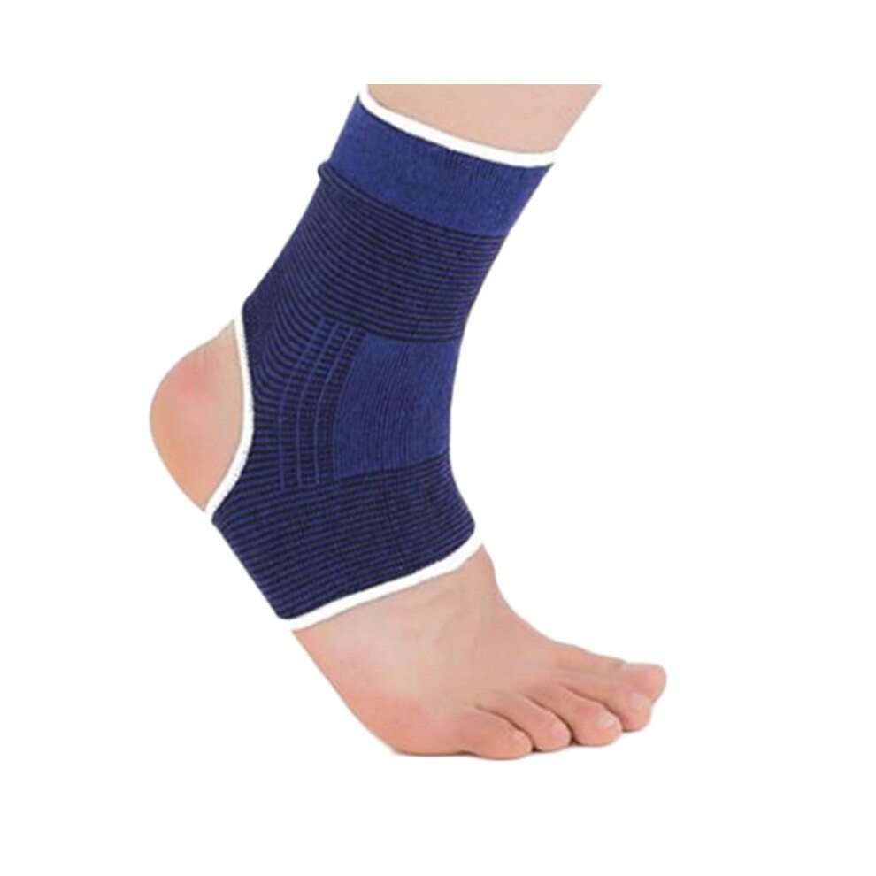 Blue Ankle Support Adjustable Compression Ankle Brace 2 Pack Nylon Knitted Bandage Xl For Running Soccer Basketball