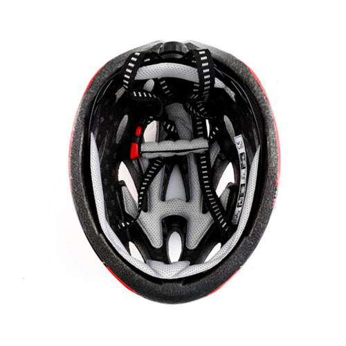Straßenradhelm mit Goggles, stoßfester Sicherheitsverschluss, Schwarz Rot