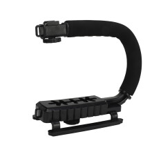 Stabilizzatore professionale per fotocamera, design ergonomico a forma di C con sistema avanzato per riprese a bassa angolazione, compatibile con