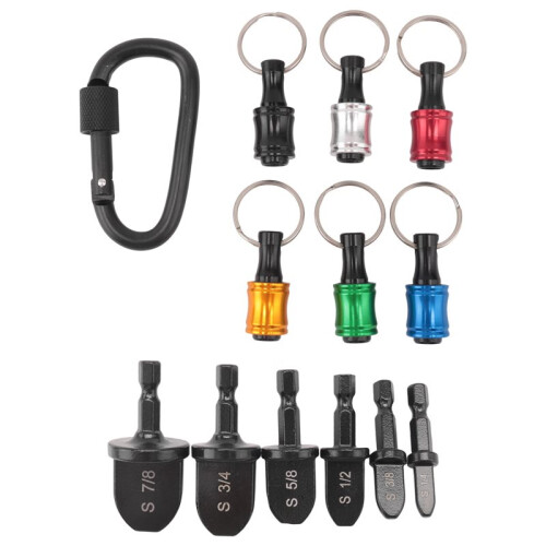 6Pcs Bits Set HVAC Tools Swaging Tool HVAC Copper Pipe Expander Tool with 6Pcs Bit Holder Key Chain