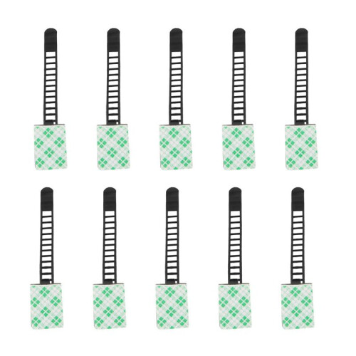 200Pcs Black Sticky Adjustable Wire Ties Cable Clips Clamp Plastic Self Adhesive Cable Ties Fix Holder Clips 1