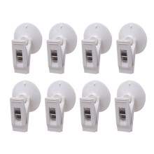 4/8Pieces Shower Curtain Clips with Suction Cup Curtain Clips-B