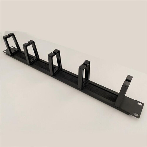 2X 1U 19 Inch Rack Cabinets Cable Management Network Brush Panel Five Ring Detachable Wire Manager Frame 2